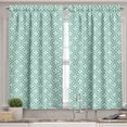 thumbnail image 2 of Ambesonne Floral Valance & Curtain, Clover Celtic, 55"x36", Turquoise White, 2 of 6