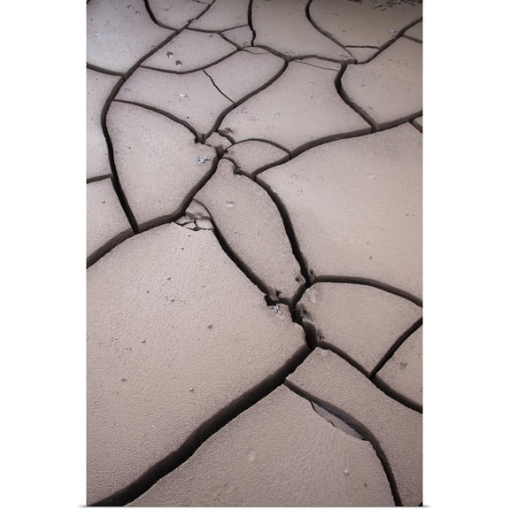 Great BIG Canvas | "Dried, cracked mud along the Glenn Highway, Southcentral Alaska" Art Print - 16x24