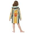 thumbnail image 7 of FORMRS Niños Bathrobe Unisex Hooded Robe Soft Plush Pajamas Sleepwear, Size 2-3T, Stripes and Circle, 7 of 7