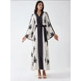 thumbnail image 3 of Printed Crew Neck Maxi Dress with Arched Detail, 3 of 6