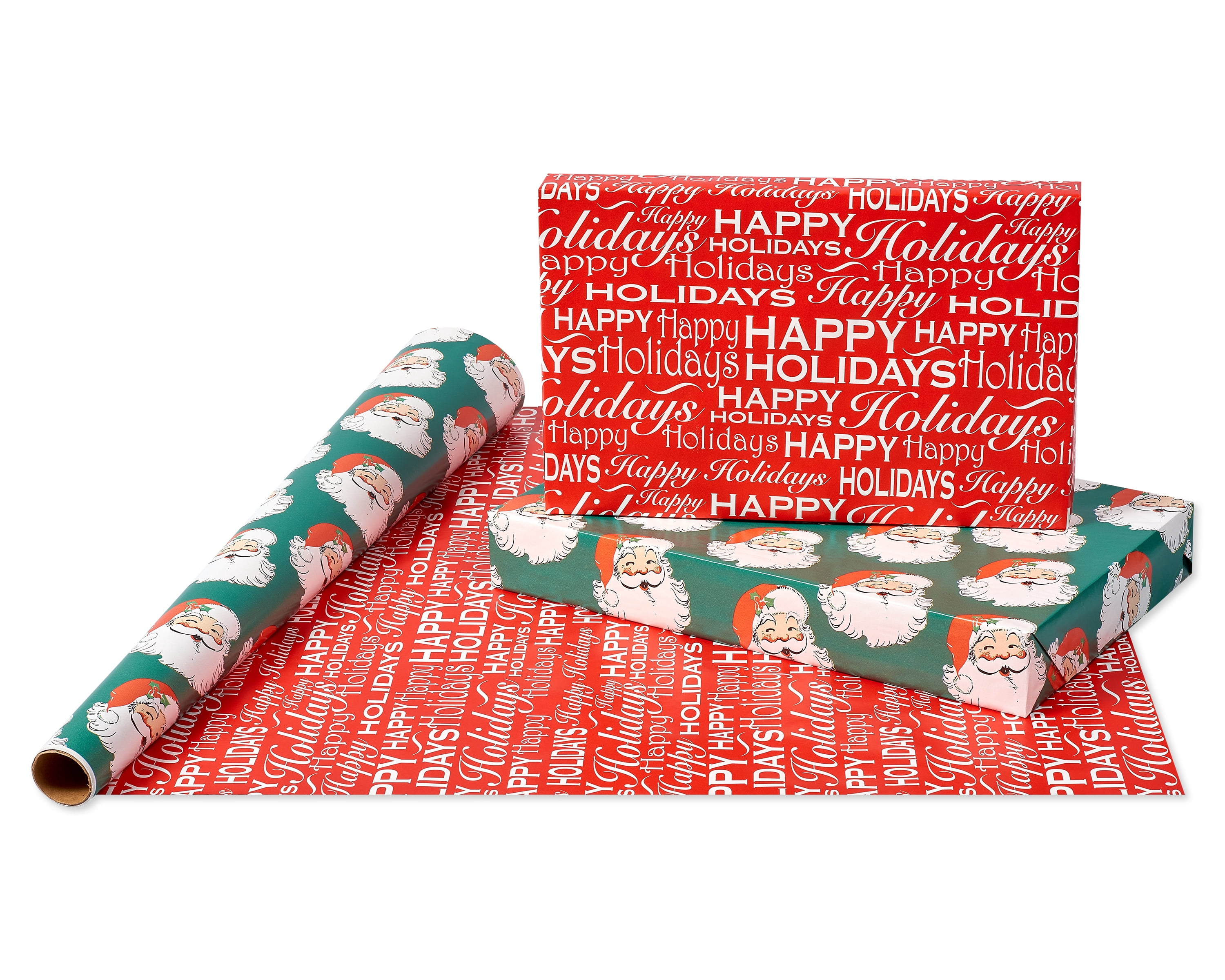 Papier Cadeau Vintage 12 Jours De Noël - 15 Feuilles Pliées - Made In USA - Déco Rétro