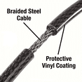 thumbnail image 2 of 4-Pack Steel Combination Bike Lock Set 4 ft Cable, Resettable 4-Digit Code Black, 2 of 5