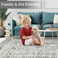 thumbnail image 5 of Yesfashion Carpets Area Rugs Washable Velvet (1150Gsm) Pearl Velvet Cotton Tpr Washed Folding Backing Carpet Som-Persia-Rose River And Lake grey 9*12ft, 5 of 8