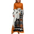 thumbnail image 1 of Casa embrujada de estilo vintage - Feliz Halloween Vestido largo Vestido de mujer Verano 2024 Vestidos elegantes de mujer Venta Vestido de fiesta, 1 of 4