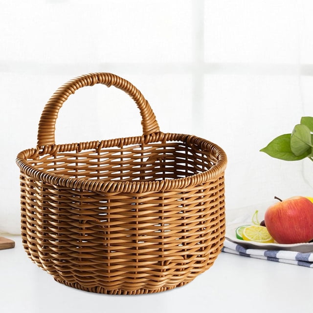 Cestas colgantes tejidas perfecl Cesta decorativa multifuncional 17cmx13cmx15cm
