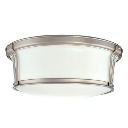 

Newport Two Light Flush Mount 13 inches Wide By 5.125 inches High-Satin Nickel Finish Bailey Street Home 116-Bel-673599