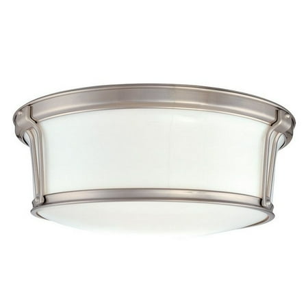 

Newport Two Light Flush Mount 13 inches Wide By 5.125 inches High-Satin Nickel Finish Bailey Street Home 116-Bel-673599