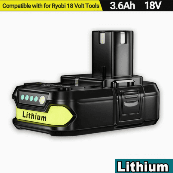 P102 P190 18V 3.6Ah Lithium-Ion Battery Replace for Ryobi P108 P104 P103 RB18L40