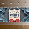 thumbnail image 5 of Plaid Pattern Father's Day Banner Red Bow Retro Style Happy Celebration for Family Gathering Indoor Decoration Event, 5 of 7