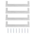 thumbnail image 1 of Juego de 4 tiradores de acero inoxidable 201 para armarios, puertas de muebles y cajones de escritorio, 12 x 12 x 96 mm., 1 of 14