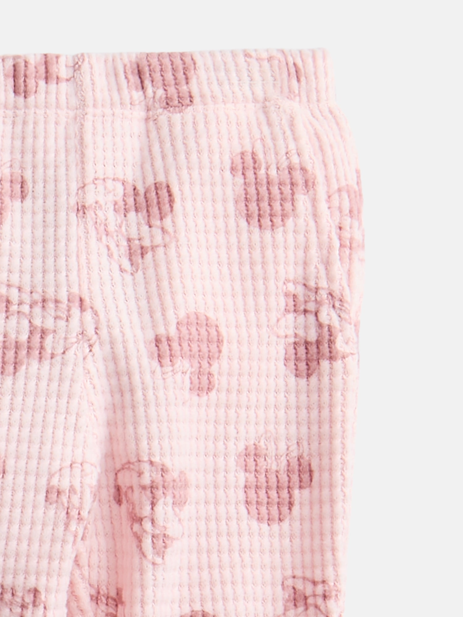 Minnie Mouse Baby Girls Waffle Knit Top and Pants Set, 2-Piece, Sizes 0M-24M