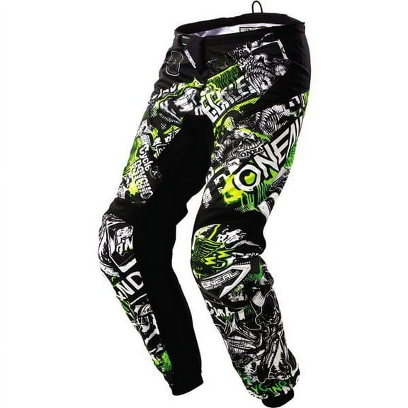 Oneal 2022 Youth Element Attack Pants - Black/Hi-Viz - Youth 22