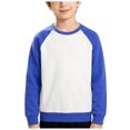 thumbnail image 3 of Mnyotv Cotton Raglan Long Sleeved T Shirt for Boys Girls Casual Basic Crewneck Sweatshirts Size 9-10Years, 3 of 5