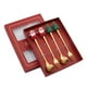 thumbnail image 2 of Fiudx Juego de Cucharas Navideñas de Acero Inoxidable, Diseño Festivo, Vajilla de 4 Piezas, Colgantes de Botas, Ciervos, Árboles y Coronas, Perfecto para Fiestas y Reuniones Familiares, Caja Lista pa, 2 of 7
