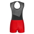 thumbnail image 3 of SiiRoh Girls Sleeveless Gymnastics Ballet Dance Leotard Tumbling Biketard with Active Shorts Red 8, 3 of 7