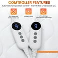 thumbnail image 4 of JUSTLET Heated Mattress Pad King Size with Dual Control 9 Heated Settings, Zone Heating Electric Mattress Pad, Auto Shut Off 2-10 Hours, Machine Washable, White, 4 of 11