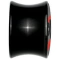 thumbnail image 4 of Body Candy 1/2" 2PC Black Acrylic XOXO Heart Saddle Plugs Double Flare Plug Ear Plug Gauges 12mm, 4 of 4