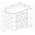 thumbnail image 3 of Modern Faux Marble Top Nightstand with Fabric Upholstery & 2 Drawers, 3 of 7