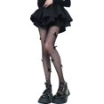 thumbnail image 5 of Byfri Polyester Bow Embroidered Sheer Tights Black Kawaii High Waist One Size, 5 of 7