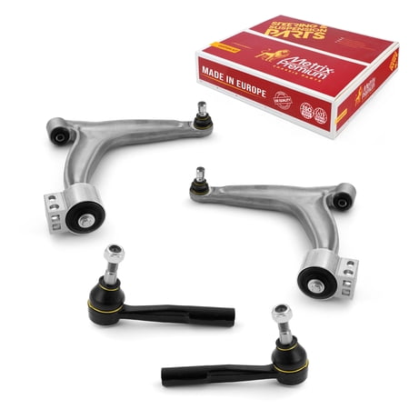 Metrix Premium Chassis Parts - 4 PC Front Lower Control Arm & Outer Tie Rod End Kit Fits 10-11 Saab 9-3X, 03-2011 Saab 9-5, 03-08 Chevrolet Vectra, RK620570 RK620571 ES800409 ES800410 Made in Europe