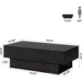 thumbnail image 2 of Tribesigns Modern Black Coffee Table, 55-Inch Rectangle Wooden Tea Table, Large Center Table, 2 of 6