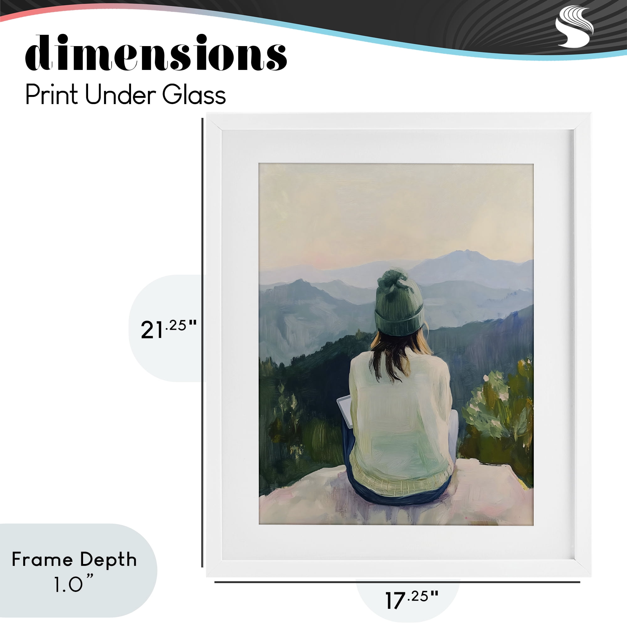 Stupell Industries Mindful Solitude Meditation View White Framed Print Under Glass, design by The Prints Vibe