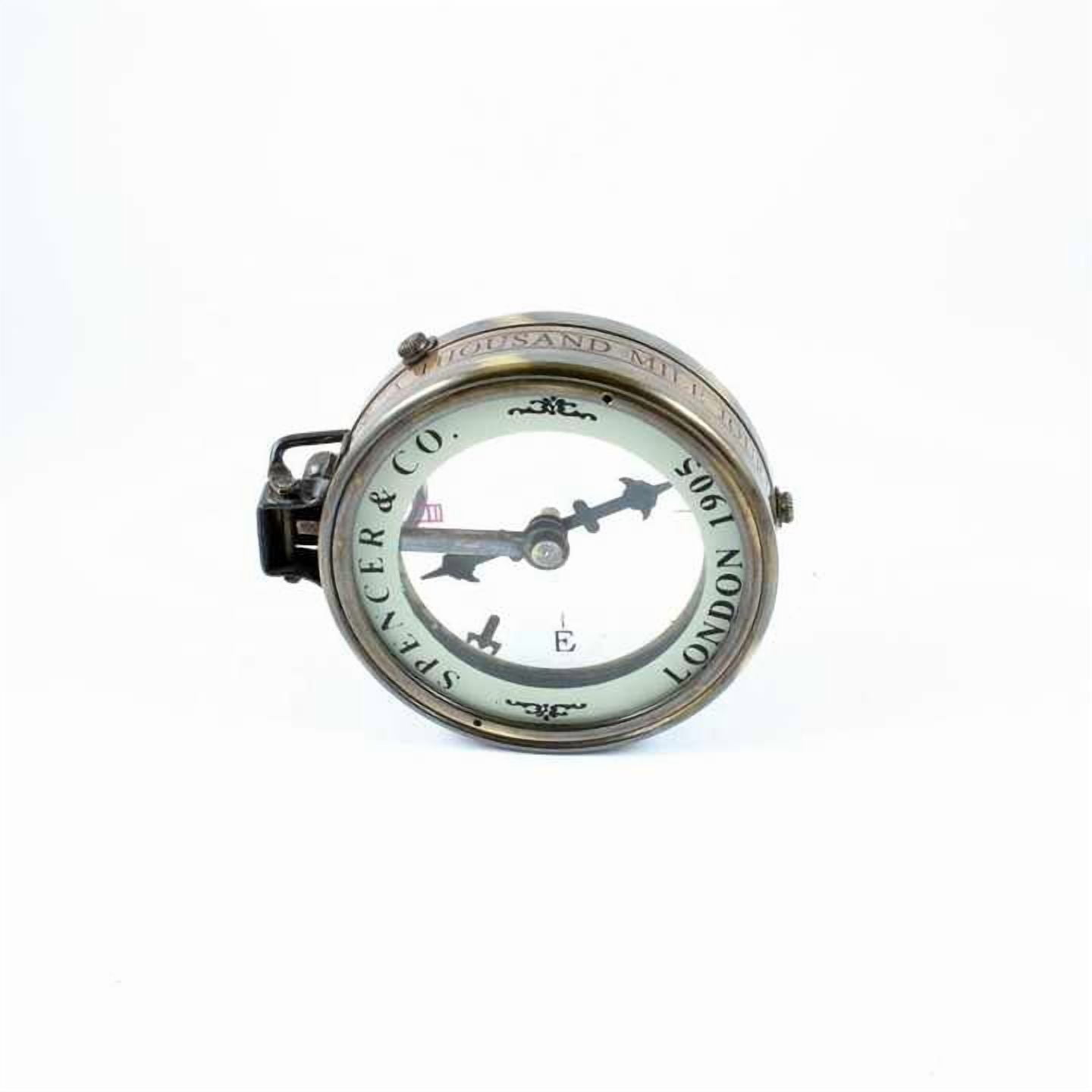 Antique Brass Compass Alloy Glass Wrapped Leather Case Metal Material Graduation Christmas New Year Easter Father's Day Gifts