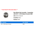 thumbnail image 2 of Rear Wheel Hub Assembly - Compatible with 2014 - 2018 Subaru Forester AWD 2015 2016 2017, 2 of 2