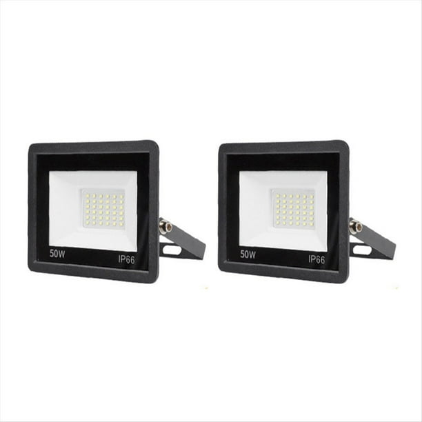 2 Luces de Seguridad para Exteriores, Luz LED PIR Superbrillante de 50 W con Alimentación Externa, Reflector Impermeable IP66