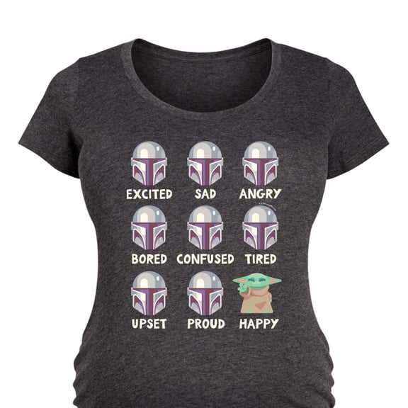 Star Wars - Mandalorian Moods - Women's Maternity Scoop Neck Graphic T-Shirt