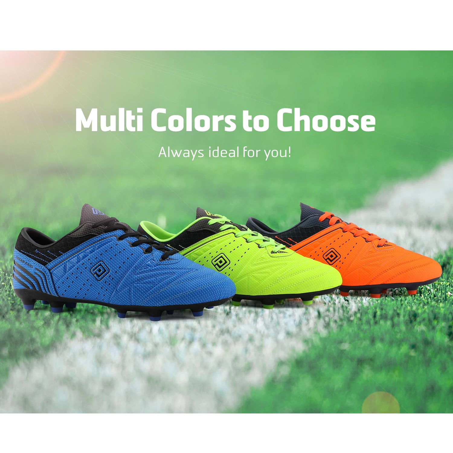 DREAM PAIRS Men Sports Athletic Light Outdoor Football Soccer Cleats
