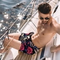 thumbnail image 2 of luoweisi Men's Beach Shorts Quick Dry Swim Trunks with Mesh Lining Couple Skulls 2XL, 2 of 5