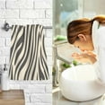 thumbnail image 7 of Yayeee 2 Pack Hand Towels for Bathroom 100% Cotton 16" x 28" Soft Absorbent Kitchen Towel, Black Lines, 7 of 7