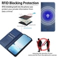 thumbnail image 4 of For Google Pixel 10 Pro XL / Pixel 9 Pro XL 6.8" 【RFID Blocking 】Protective Purse Case Double Butterfly Strong Magnetic Attachment/Closure, Card Slots/Pocket, PU Leather Flip Wallet Case,Dark Blue, 4 of 7
