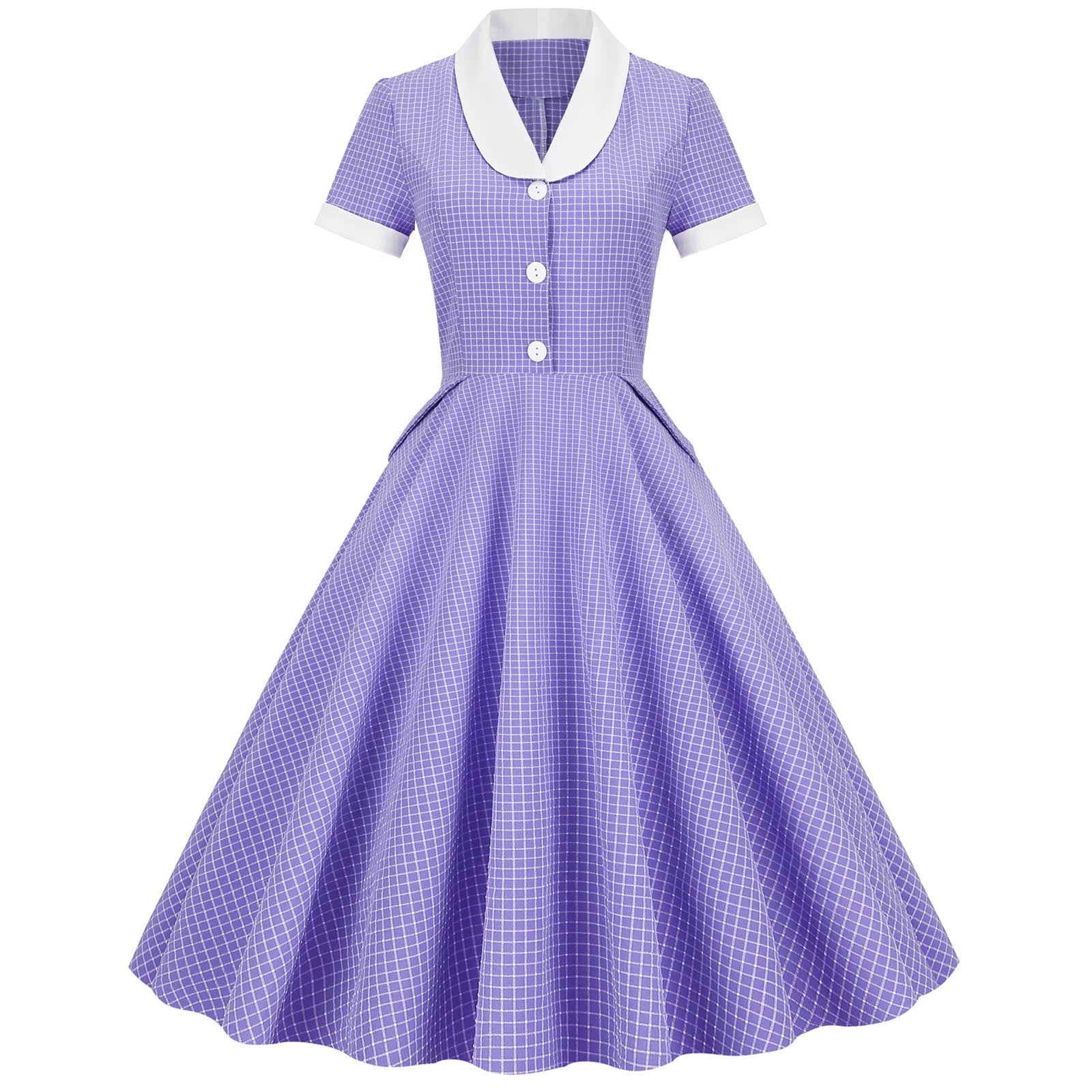 40s Green Purple Plaid off the Shoulder Dress Modern Size Small Bust 36  Waist-30 VTG Vintage 