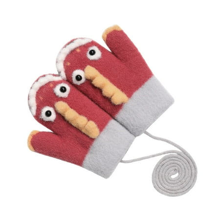 

koaiezne Toddler Soft Fleece Cartoon Gloves Kids Baby Boys Girls Winter Warm Knit Fingerless Mittens Girls Winter Gloves Fleece Lined Rainbow Socks And Gloves Kids