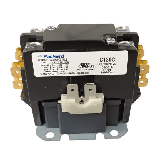 Definite Purpose Contactor – 1 Pole, 30A, 208/240V Coil (C130C)