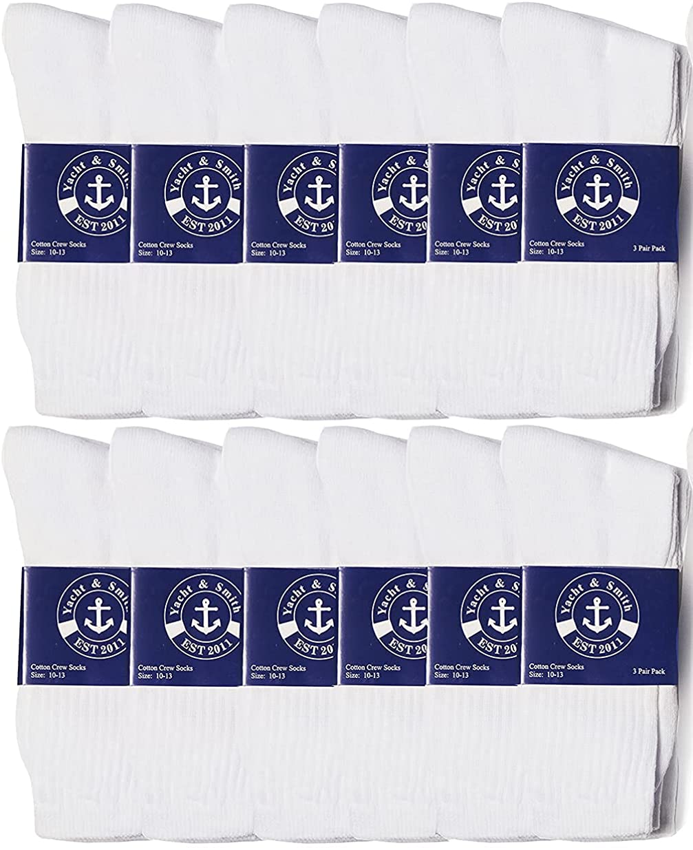 SOCKS’NBULK Womens Value Womens Wholesale Bulk Lightweight Cotton Crew