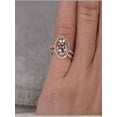 thumbnail image 2 of 1.50 carat Round Cut Morganite and Diamond Halo Bridal Set in Rose Gold: Bestselling Design Under Dollar 500, 2 of 2