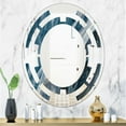 thumbnail image 3 of Designart 'Splash Blue Indigo' Modern Oval Wall Mirror - Space 24x36, 3 of 4