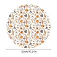 thumbnail image 3 of Fall Thanksgiving Round Table Cloth 48 Inch Orange Pumpkin Maple Leaves Table Cover for Party Picnic Dinner Decor, 3 of 6