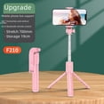 thumbnail image 2 of Trípode con palo para selfies con Bluetooth para teléfono móvil, luz telescópica, minicámara portátil de mano, 2 of 5