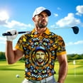 thumbnail image 4 of HOMYGIFTS Custom Face Men’s Golf Polo Shirt – Personalized Stained Glass Mandala Design, Unique Gift for Golfers & Special Occasions, 4 of 10