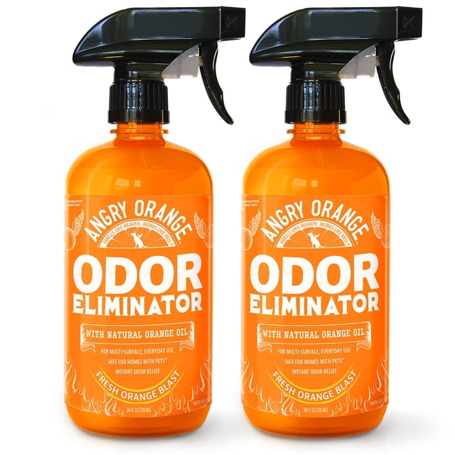Limpiador de cítricos ANGRY ORANGE, eliminador de olores para mascotas, 700 ml, paquete de 2