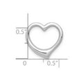 thumbnail image 2 of 10k White Gold 3-d Floating Love Heart Pendant Necklace Solid Pendant for Women - 2.1 Grams, 2 of 2