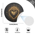thumbnail image 4 of Ryvnso Shiny Heart Love Round Plate Mats Dining Table Placemat 1 Piece for Holiday Decoration, 4 of 7