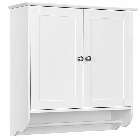 Costway Wall Mounted Bathroom Medicine Cabinet Storage Cupboard w/ Towel Bar