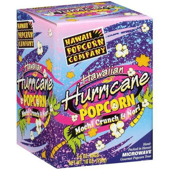 Hawaii Popcorn Company Mochi Crunch & Nori Hawaiian Hurricane Toppings, 18 Oz., 3 Count