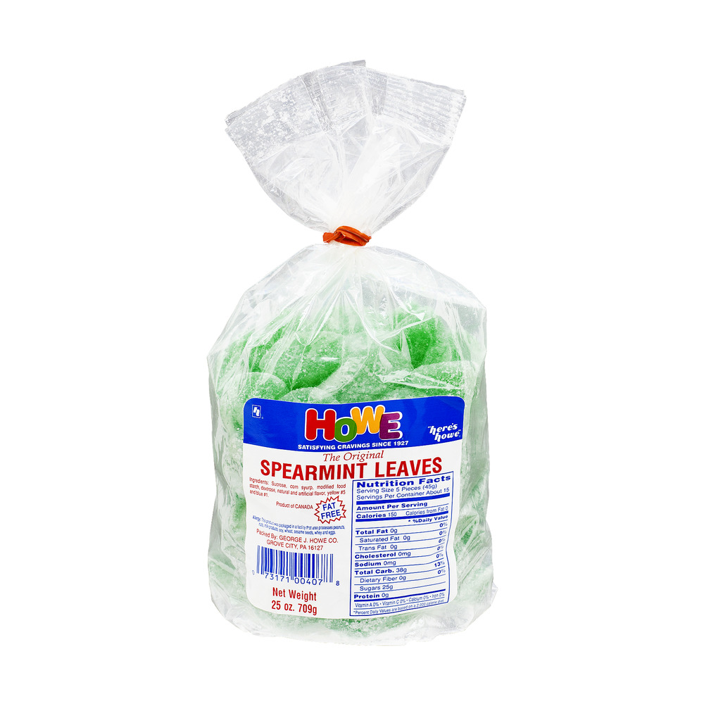 Howe Spearmint Leave Candies, 25 Oz.