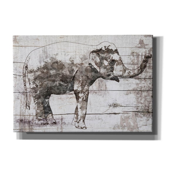 Epic Graffiti 'Rustic Elephant 6' by Irena Orlov, Canvas Wall Art, 26"x18"